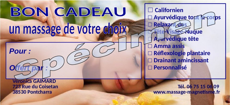 Massages de relaxation, de détente, réflexologie plantaire, magnétisme Pontcharra
